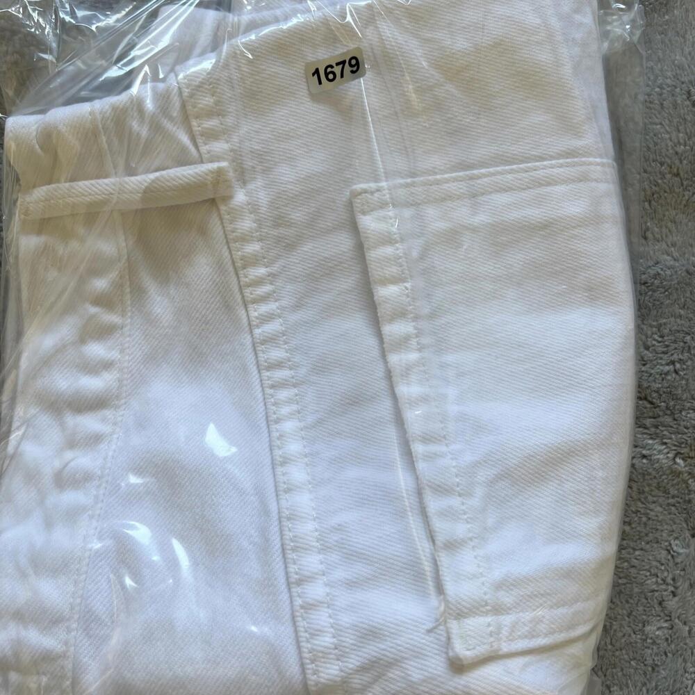 Frame Womens Le Beau Jean Shorts Size 25 White Distressed High Rise Cuffed - Picture 13 of 13